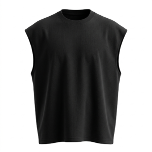 Plain Oversized Raw-Hem Sleeveless Tee