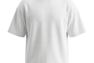 Plain heavyweight 370g luxury t-shirt blank — front view