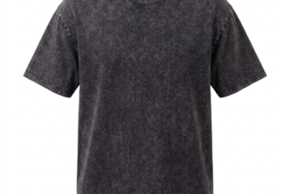 Plain Mineral Wash T-Shirt - Black